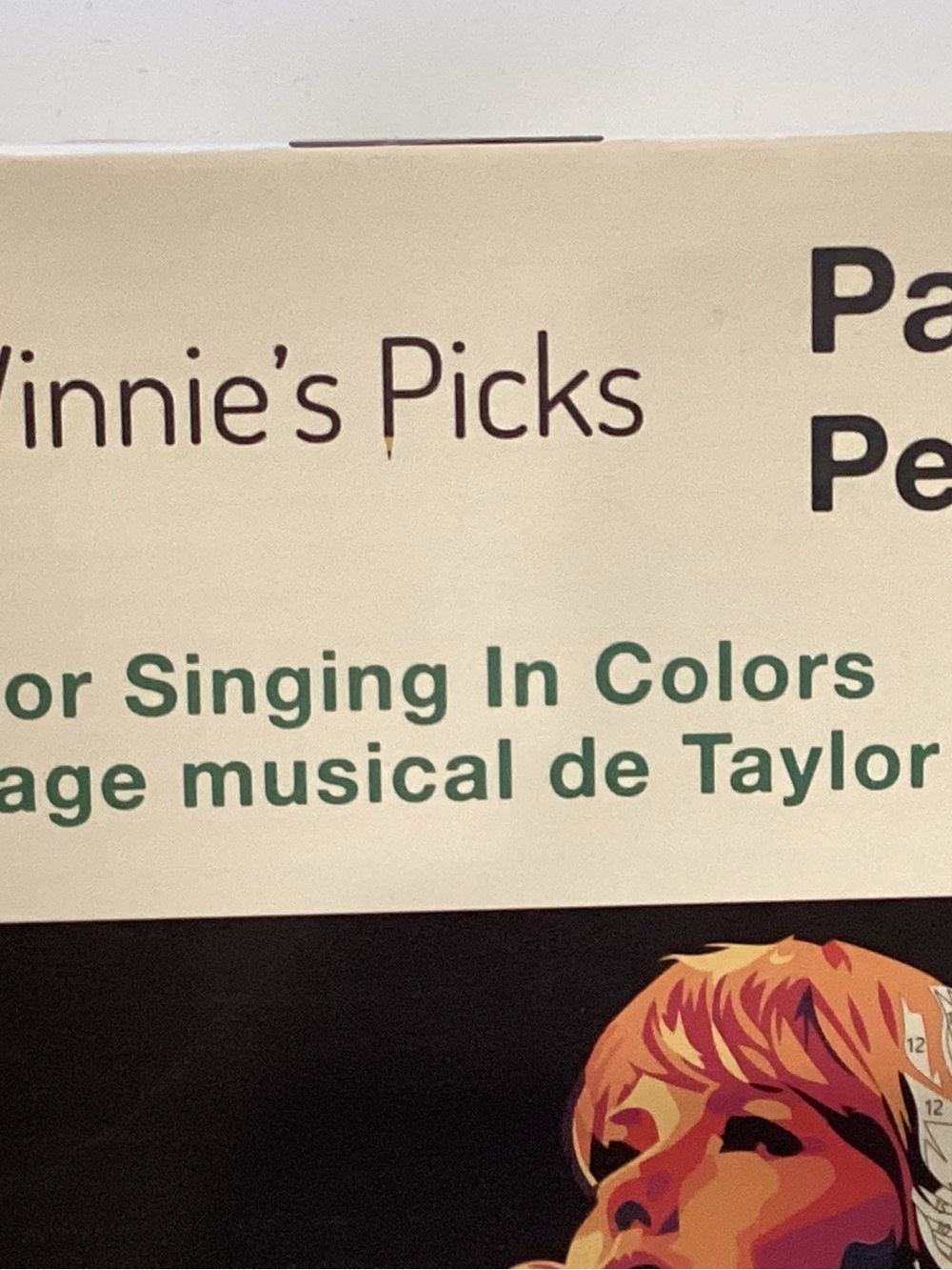 Taylor Singing In Colors Paint by Numbers - Multicolor - Picture 8 of 15